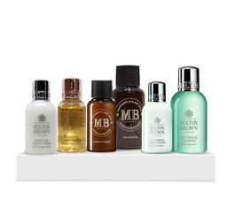 Hair Therapy Discovery Set Molton Brown: Indian Cress, Hair Shampoo, For Purifying, 30 ml + Indian Cress, Hair Conditioner, For Purifying, 30 ml + Mandarin & Clary Sage, Hair Conditioner, For Repairing, 30 ml + Molton Brown, Kumudu, Hair Shampoo, For Volu