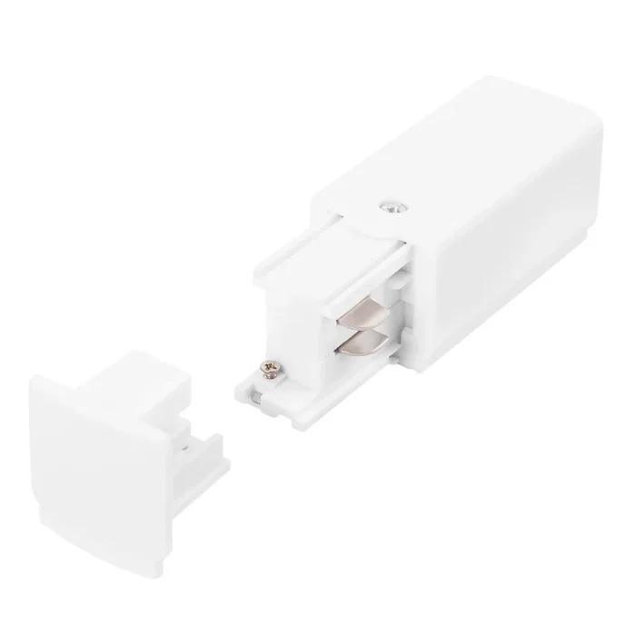 Conector Inicial Carril Trifásico Blanco para Conexión Eléctrica Conector Inicial Carril Trifásico Blanco para Conexión Eléctrica