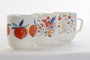 DKD Home Decor Mug Shabby Melocotones Porcelana Multicolor 8.5 x 10 x 12 cm (12 Unidades) Apto Microondas Lavavajillas
