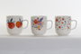DKD Home Decor Mug Shabby Melocotones Porcelana Multicolor 8.5 x 10 x 12 cm (12 Unidades) Apto Microondas Lavavajillas