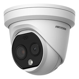 Hikvision DS-2TD1228-7/QA Cámara IP de Seguridad Térmica Exterior, 256x192 Píxeles, 4 MP, DeepinView, Visión Nocturna, Zoom Digital 4x, PoE, IP66
