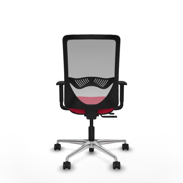 PIQUERAS Y CRESPO Silla de oficina Zulema con mecanismo Sincro/Traslack, Tela Roja y Malla Gris PIQUERAS Y CRESPO Silla de oficina Zulema con mecanismo Sincro/Traslack, Tela Roja y Malla Gris