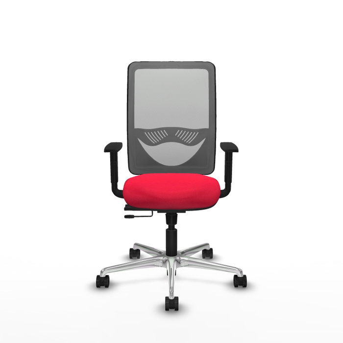 PIQUERAS Y CRESPO Silla de oficina Zulema con mecanismo Sincro/Traslack, Tela Roja y Malla Gris PIQUERAS Y CRESPO Silla de oficina Zulema con mecanismo Sincro/Traslack, Tela Roja y Malla Gris