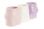 DKD Home Decor Vela Blanco Rosa 7 x 10 x 9 cm (12 Unidades) Cera Parafina