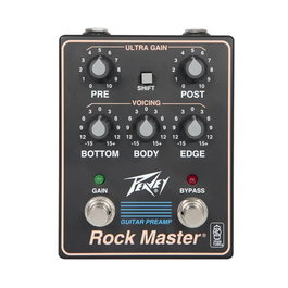 Peavey Rock Master® Pedal Preamp recreación canal Ultra, TransTube®, Bypass, EQ 3 bandas