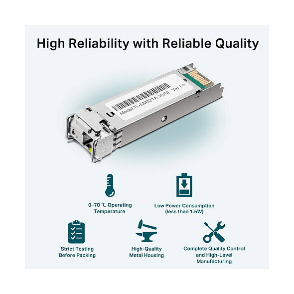 TP-Link Omada SM321A-2 Convertidor SFP Fibra Óptica Bi-Di LC TP-Link Omada SM321A-2 Convertidor SFP Fibra Óptica Bi-Di LC