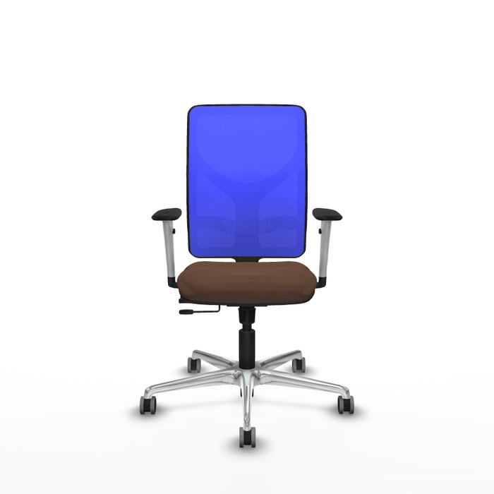 PIQUERAS Y CRESPO Silla de oficina Motilla con mecanismo Sincro/Traslack, Azul y Marrón oscuro PIQUERAS Y CRESPO Silla de oficina Motilla con mecanismo Sincro/Traslack, Azul y Marrón oscuro