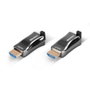 Lindy 38392 Extensor de Señales AV 4K60 de Fibra Óptica, Gris Oscuro