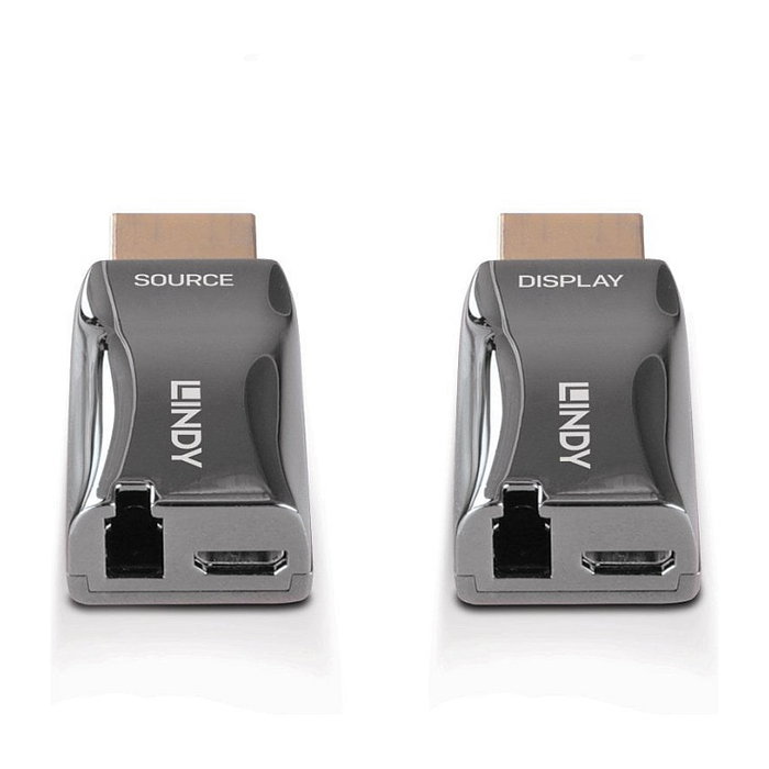 Lindy 38392 Extensor de Señales AV 4K60 de Fibra Óptica, Gris Oscuro Lindy 38392 Extensor de Señales AV 4K60 de Fibra Óptica, Gris Oscuro