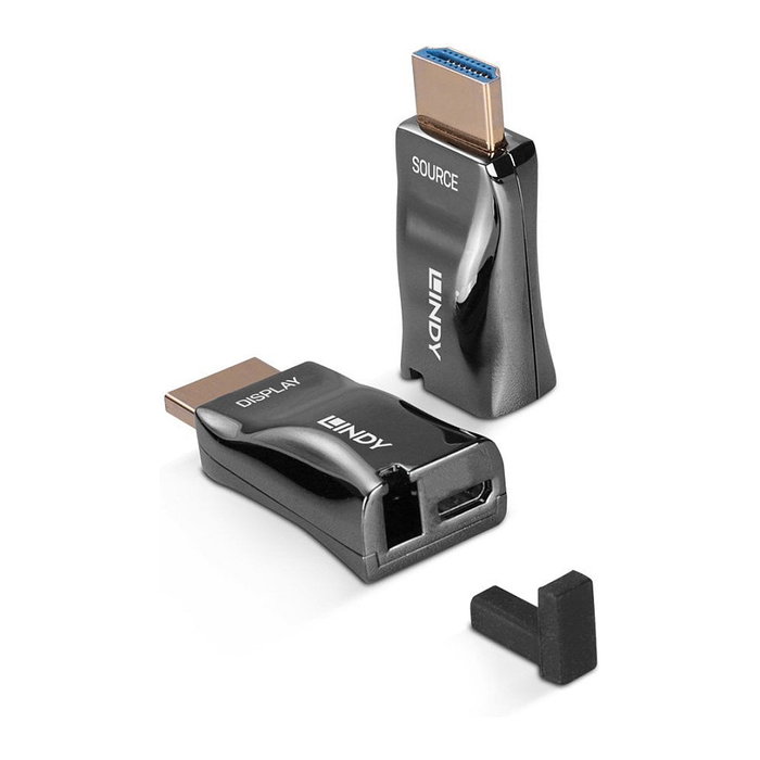 Lindy 38392 Extensor de Señales AV 4K60 de Fibra Óptica, Gris Oscuro Lindy 38392 Extensor de Señales AV 4K60 de Fibra Óptica, Gris Oscuro