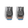 Lindy 38392 Extensor de Señales AV 4K60 de Fibra Óptica, Gris Oscuro
