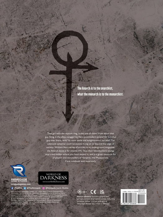Vampire: The Masquerade 5th Edition RPG libro Alma Maters Sourcebook *Edición Inglés*