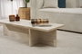 Nordure Harbor Mesa de Café de Travertino 120cm x 45cm x 30cm Tablero de Partículas Melamina