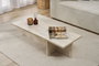 Nordure Harbor Mesa de Café de Travertino 120cm x 45cm x 30cm Tablero de Partículas Melamina