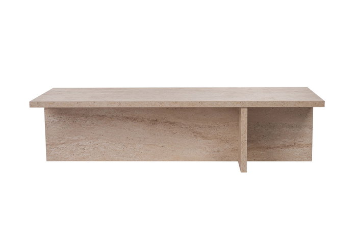 Nordure Harbor Mesa de Café de Travertino 120cm x 45cm x 30cm Tablero de Partículas Melamina Nordure Harbor Mesa de Café de Travertino 120cm x 45cm x 30cm Tablero de Partículas Melamina
