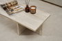 Nordure Harbor Mesa de Café de Travertino 120cm x 45cm x 30cm Tablero de Partículas Melamina