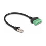 DeLOCK Adaptador de cable RJ45 Cat.6 de macho a bloque de terminales 30 cm, 2 piezas