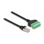 DeLOCK Adaptador de cable RJ45 Cat.6 macho a bloque de terminales 30 cm