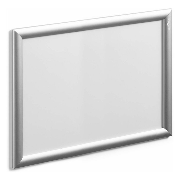 Durable Expositor mural con marco A3 plata