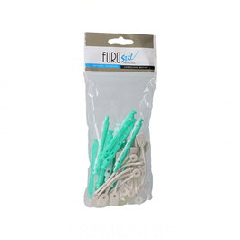 EuroStil Bigudí Bicolor Corto Nº6 - Pack de 12 Unidades para Rizos Profesionales (00907)