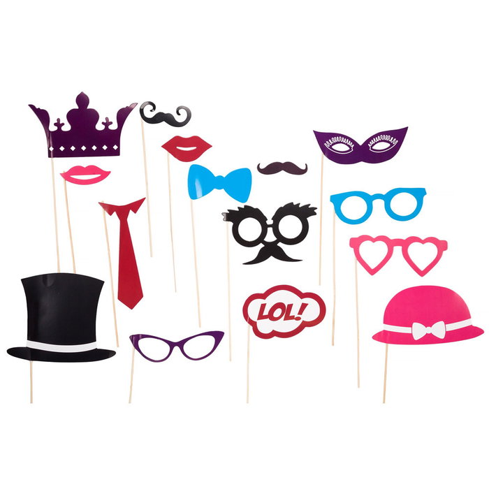Mister Gadget Juego 15 Palitos Foto Postureo con Accesorios para Fiestas y Eventos Mister Gadget Juego 15 Palitos Foto Postureo con Accesorios para Fiestas y Eventos