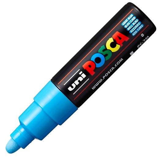 POSCA Marcador Pc-7M Azul Claro Punta Forma De Bala 4,5-5,5 mm