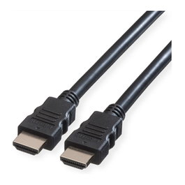 ROLINE HDMI Cable 1 m Neg 11.44.5571 A Macho 3D Full HD 1080p 340 MHz Plug and Play, Cable TPE Blindado