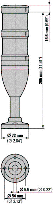 EATON ELECTRIC Columna de señalización SL7 rojo/verde LED EATON ELECTRIC Columna de señalización SL7 rojo/verde LED