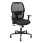 Piqueras y Crespo Silla de Oficina Alfera Sincro con Respaldo de Malla y Asiento Tejido Bali Negro