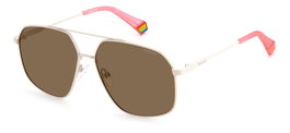 Polaroid PLD-6173-S-10A-SP Gafas de sol Hexagonales con Doble Puente