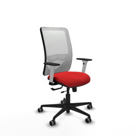 PIQUERAS Y CRESPO Silla de oficina Zulema Rojo y Blanco