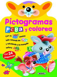 Pictogramas - Pega y colorea conejito, Susaeta Ediciones - SUSAETA EDICIONES