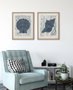 DKD Home Decor Cuadro Lienzo con Relieve de Concha 40x50 cm Surtido de 2