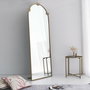 Hanah Home Espejo Cheval A903 Metal Dorado Mate 65x180 cm Montaje Fácil Resistente Humedad