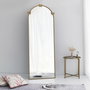 Hanah Home Espejo Cheval A903 Metal Dorado Mate 65x180 cm Montaje Fácil Resistente Humedad