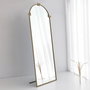 Hanah Home Espejo Cheval A903 Metal Dorado Mate 65x180 cm Montaje Fácil Resistente Humedad