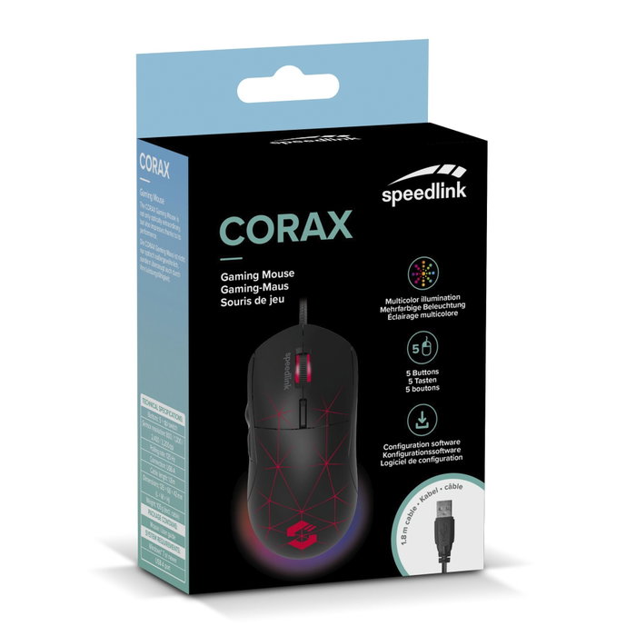 Speedlink CORAX RGB Gaming Mouse negro