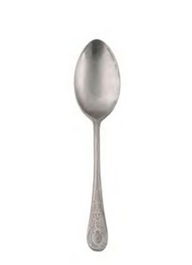 SUMMA VECCHIO Cuchara de Mesa 210 mm, Cubertería Vintage Acero Inoxidable 18/10 Grabada, Apto Lavavajillas (Set de 12)