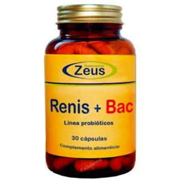 ZEUS Renis + Bac 30 Cápsulas - Zinc, Arándano Rojo, Probióticos para el Sistema Renal