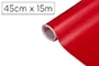 D-c-fix Rollo Adhesivo Rojo Señales 45 cm x 15 m para Manualidades, Decoración y Renovación de Muebles - Papel Autoadhesivo Removible Ideal para Bricolaje