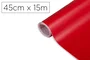 D-c-fix Rollo Adhesivo Rojo Señales 45 cm x 15 m para Manualidades, Decoración y Renovación de Muebles - Papel Autoadhesivo Removible Ideal para Bricolaje