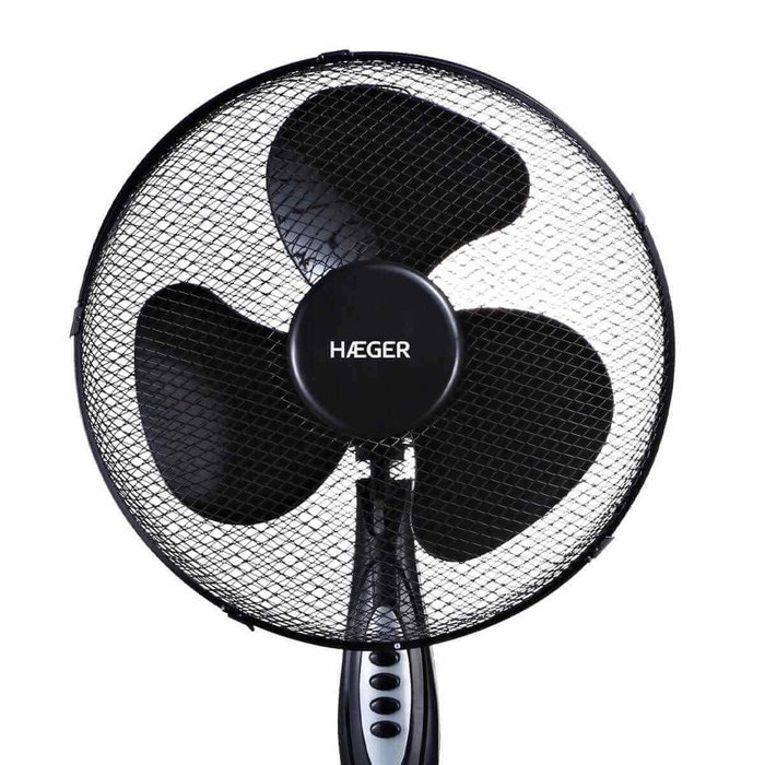 Haeger Ventilador de Pie SF-16B.012A, Negro, 40 cm, 3 Velocidades, Flujo de Aire 4462.2 m³/h, 130 cm de Altura Ajustable, 90° Oscilación Haeger Ventilador de Pie SF-16B.012A, Negro, 40 cm, 3 Velocidades, Flujo de Aire 4462.2 m³/h, 130 cm de Altura Ajustable, 90° Oscilación