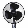 Haeger Ventilador de Pie SF-16B.012A, Negro, 40 cm, 3 Velocidades, Flujo de Aire 4462.2 m³/h, 130 cm de Altura Ajustable, 90° Oscilación