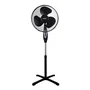 Haeger Ventilador de Pie SF-16B.012A, Negro, 40 cm, 3 Velocidades, Flujo de Aire 4462.2 m³/h, 130 cm de Altura Ajustable, 90° Oscilación