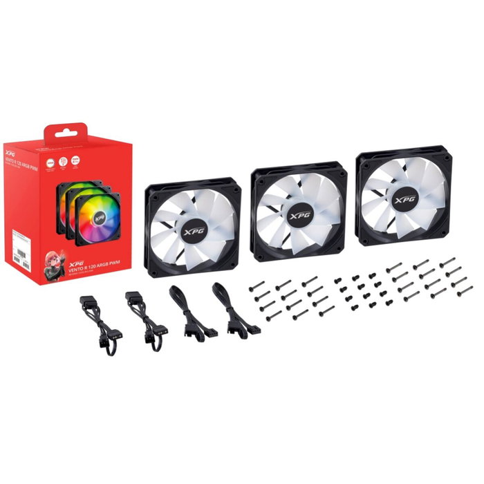 XPG VENTO R 120 ARGB PWM Ventilador de 12 cm Negro