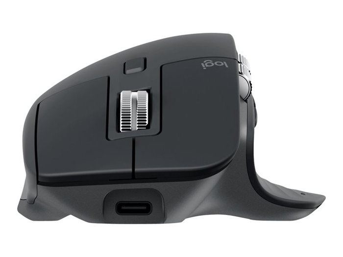Logitech MX Master 3S - Ratón Inalámbrico Ergónomico Grafito con Tecnología Darkfield, Rueda MagSpeed y Logitech Flow - Hasta 70 Días de Batería