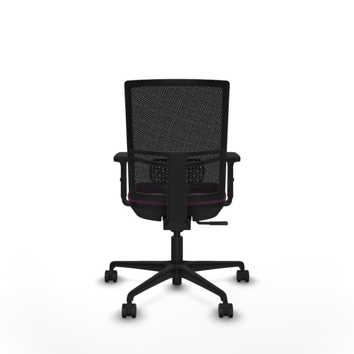 PIQUERAS Y CRESPO Silla de oficina Yunquera con mecanismo Sincro, Morado y Negro