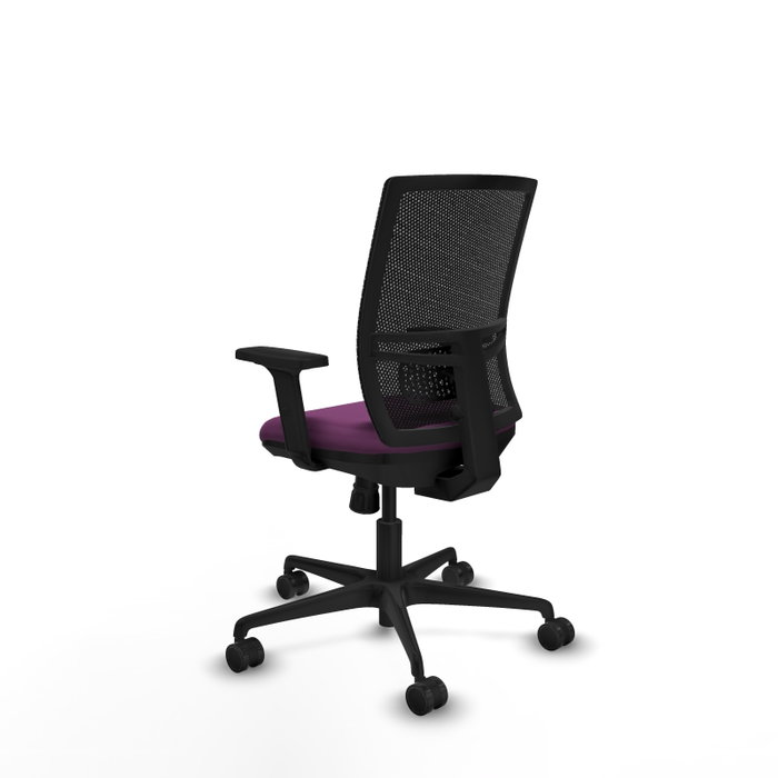 PIQUERAS Y CRESPO Silla de oficina Yunquera con mecanismo Sincro, Morado y Negro