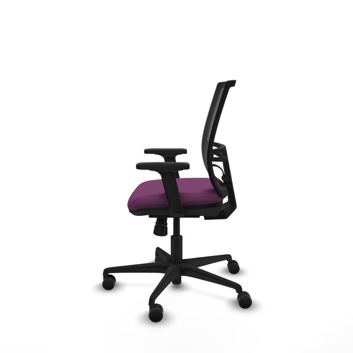 PIQUERAS Y CRESPO Silla de oficina Yunquera con mecanismo Sincro, Morado y Negro