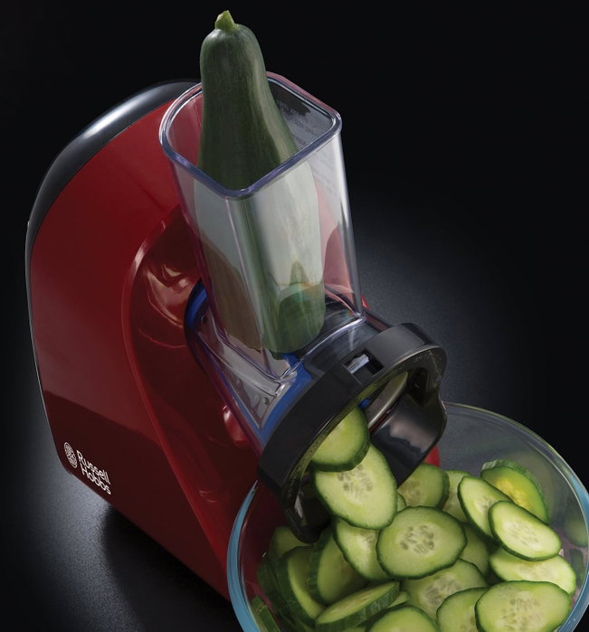 Russell Hobbs Slice & Go Desire Cortador y Rallador Rojo y Negro